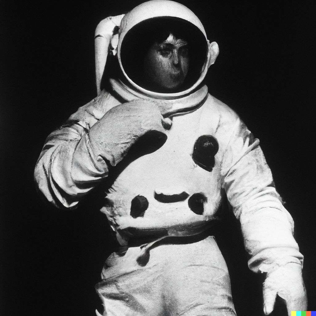 an astronaut, photograph taken by George Hurrell